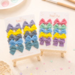 Waffle Tails Down Bow Set (Set of 5 pairs)