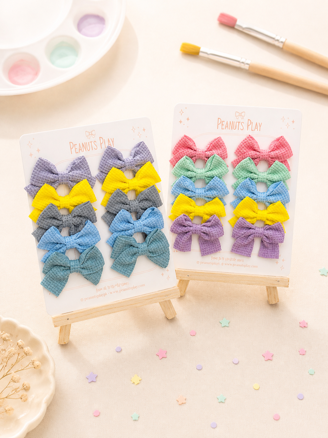 1F6ECB2E-67B3-4710-98A9-181796E35A45 Waffle Tails Down Bow Set (Set of 5 pairs) - Image 1