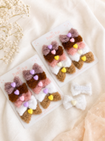 Sherpa Fur Bow Set (Set of 5 pairs) - Image 2