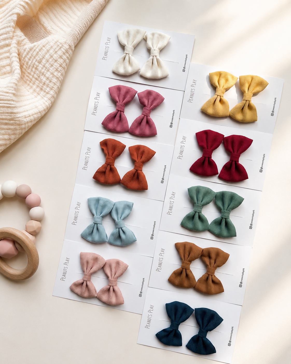 7C923460-E152-4C4E-AF77-36635C975787 Fabric Hair Bow - Image 1