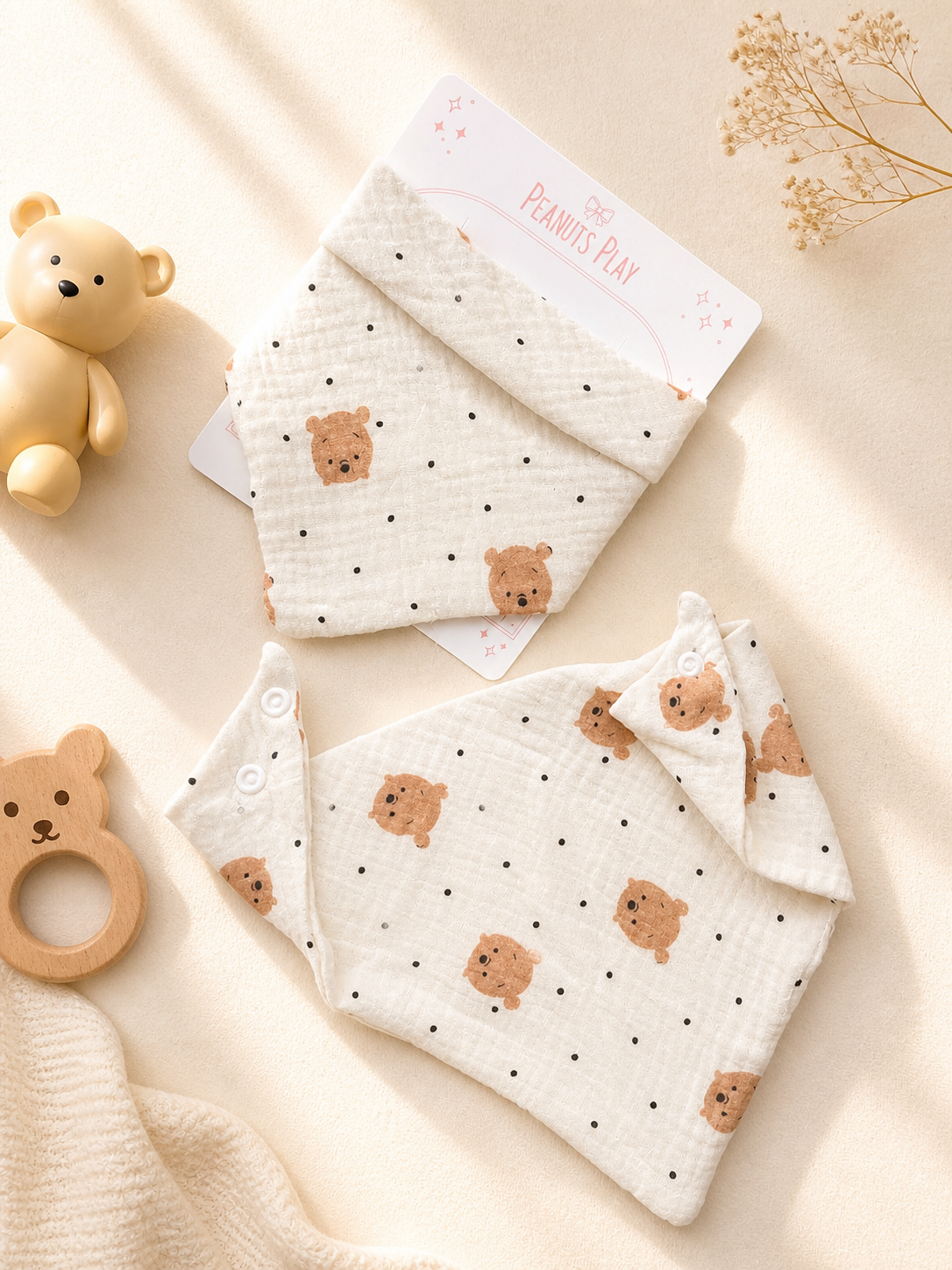 85AA6F15-63A0-4186-962C-BE7372D07B9F Little Bear Bandana Bib - Image 1