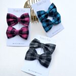 Plaid Fabric Bow