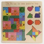 Brainteaser Tangram 3D Wooden Puzzle Board - Image 2