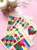 Brainteaser Tangram 3D Wooden Puzzle Board