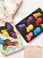 Unicorn Plastic Crayon Set with Mini Coloring Book - Image 2