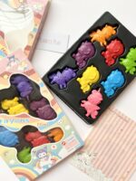Unicorn Plastic Crayon Set with Mini Coloring Book - Image 4