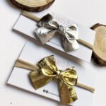 Faux Leather Metallic Headband