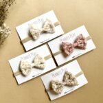 Embroidered Organza Bow Headband