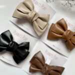 Faux Leather Oversized Premium Bow