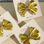 Metallic Gold Leather Butterfly Bow