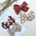 Embroidered Fabric Bow