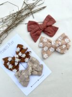 Embroidered Fabric Bow