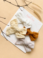 Embroidered/ Textured Fabric Bows (Set of 4 Bows) - Image 4