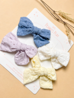Embroidered/ Textured Fabric Bows (Set of 4 Bows) - Image 5