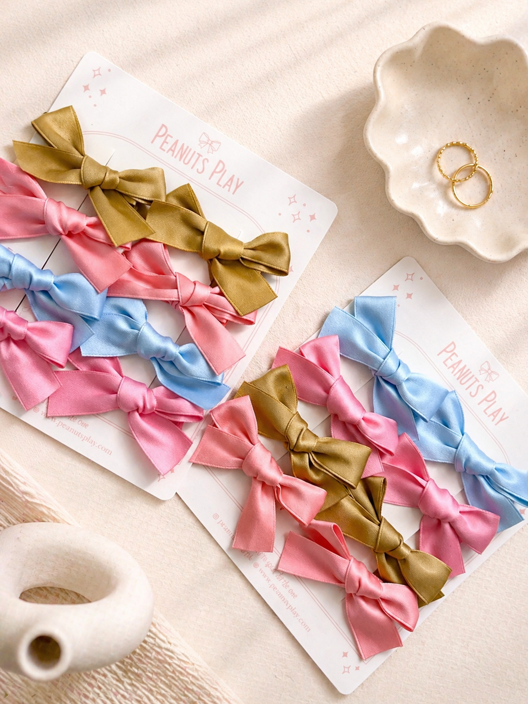 DD65B01A-9FDA-4249-A6EA-9970AE19C46D Satin Silk Bows (Set of 4 Pairs) - Image 1