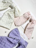 Big Textured Bow with Pearl Details - Image 2
