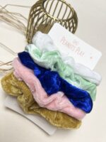 Velvet Scrunchies (Set of 5) - Image 6
