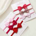 Rosy Ribbon Headband Set (Set of 3 Headbands)