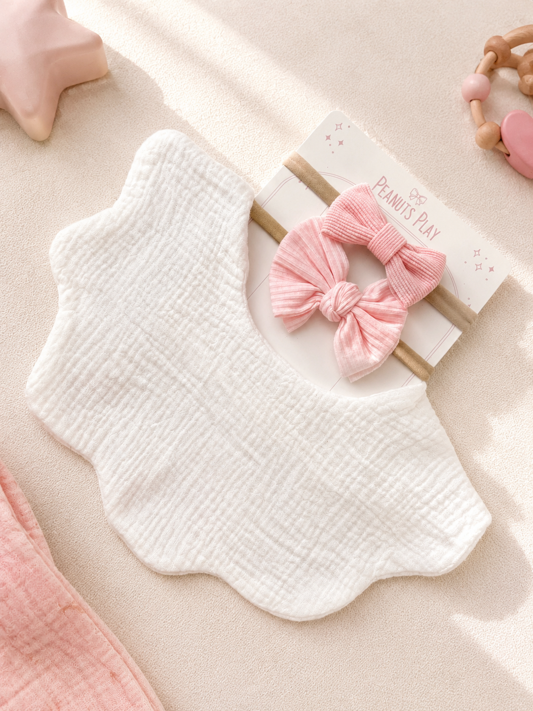 180B0593-A5C7-43CD-BDF3-091D8CA73F52 Sweet Snuggle Bib & Band Set - Image 1