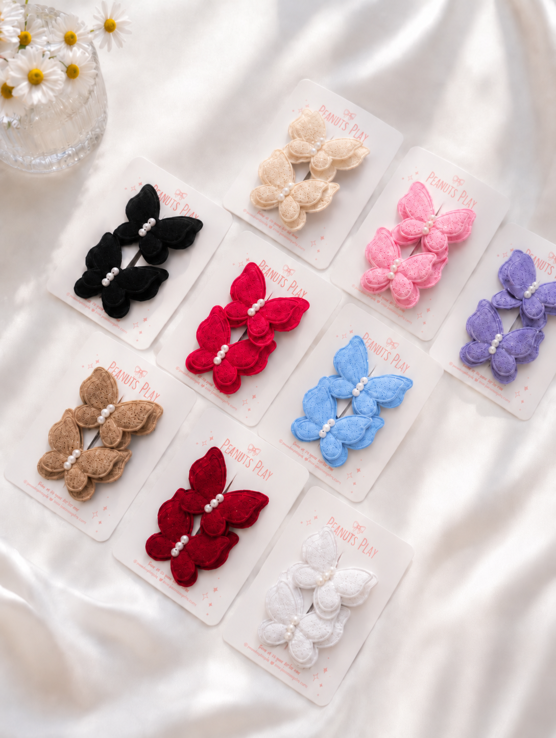 F02D9753-756C-46BA-B27D-4333177156DF Butterfly Pearl Clips - Image 1