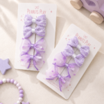 Lavender Lace Bow Set