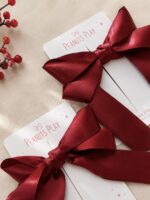 Ruby Satin Long Tail Bows - Image 2