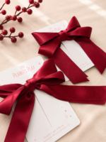 Ruby Satin Long Tail Bows - Image 3