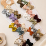 Embroidered/ Textured Fabric Bows 2.0 (Set of 4 Bows)