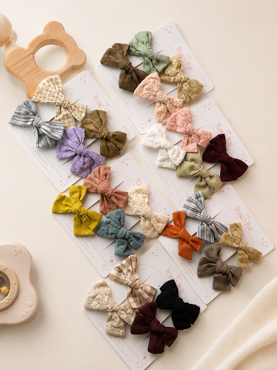 020DB6A0-511F-4C95-AD7E-A483B6580AD4 Embroidered/ Textured Fabric Bows 2.0 (Set of 4 Bows) - Image 1