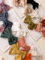Embroidered/ Textured Fabric Bows 3.0 (Set of 4 Bows) - Image 3