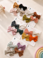Embroidered/ Textured Fabric Bows 3.0 (Set of 4 Bows) - Image 2