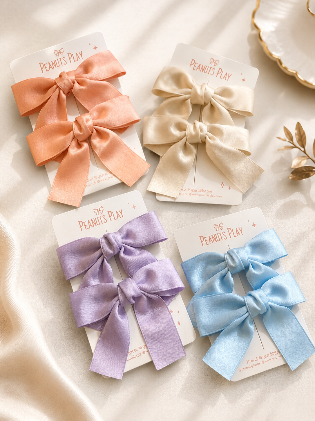 11 (1) Satin Bow Clip - Image 1