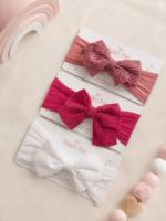 Ribbed Bow Baby Headbands