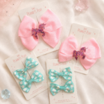 Unicorn & Daisy Bow Clip