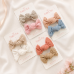 Ribbed Knot Bow Clip