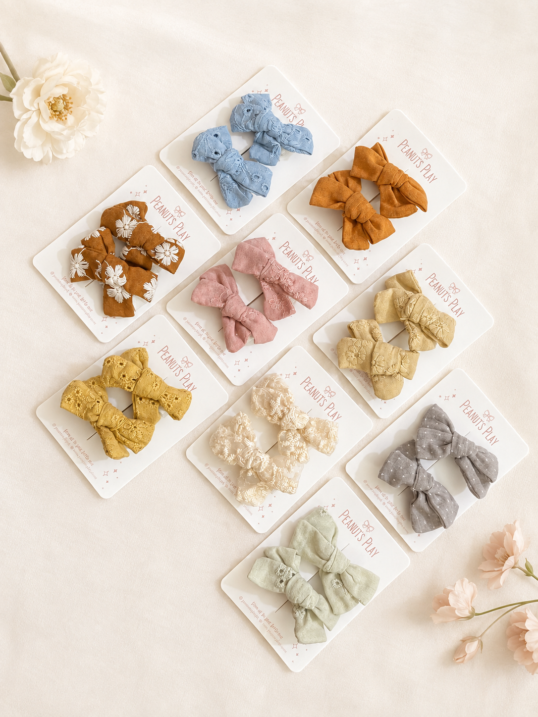 22 (1) Vintage Floral Bows - Image 1