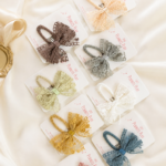 Lace Bow Snap Clip