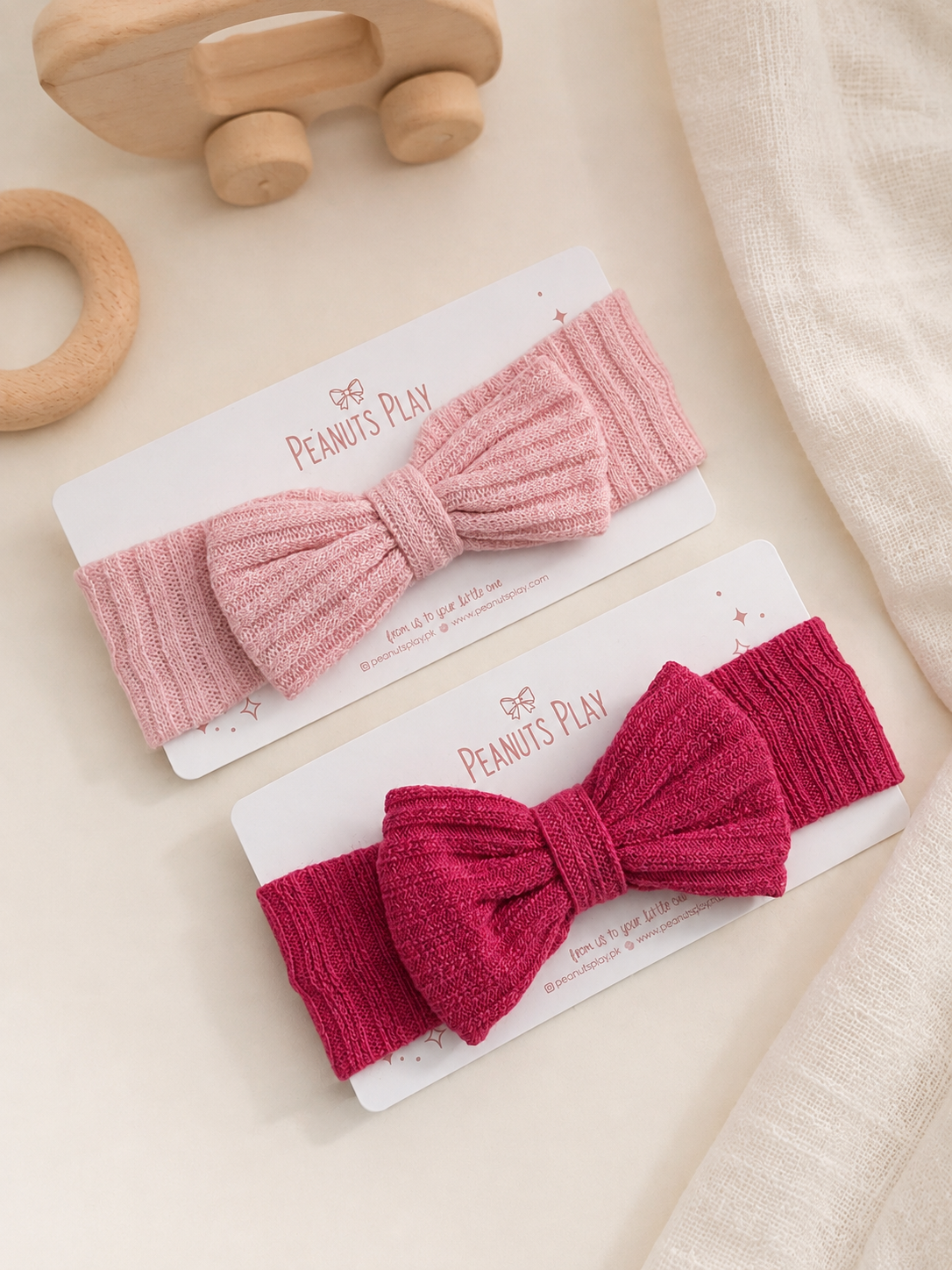 34 Ribbed Bow Headband - Image 1