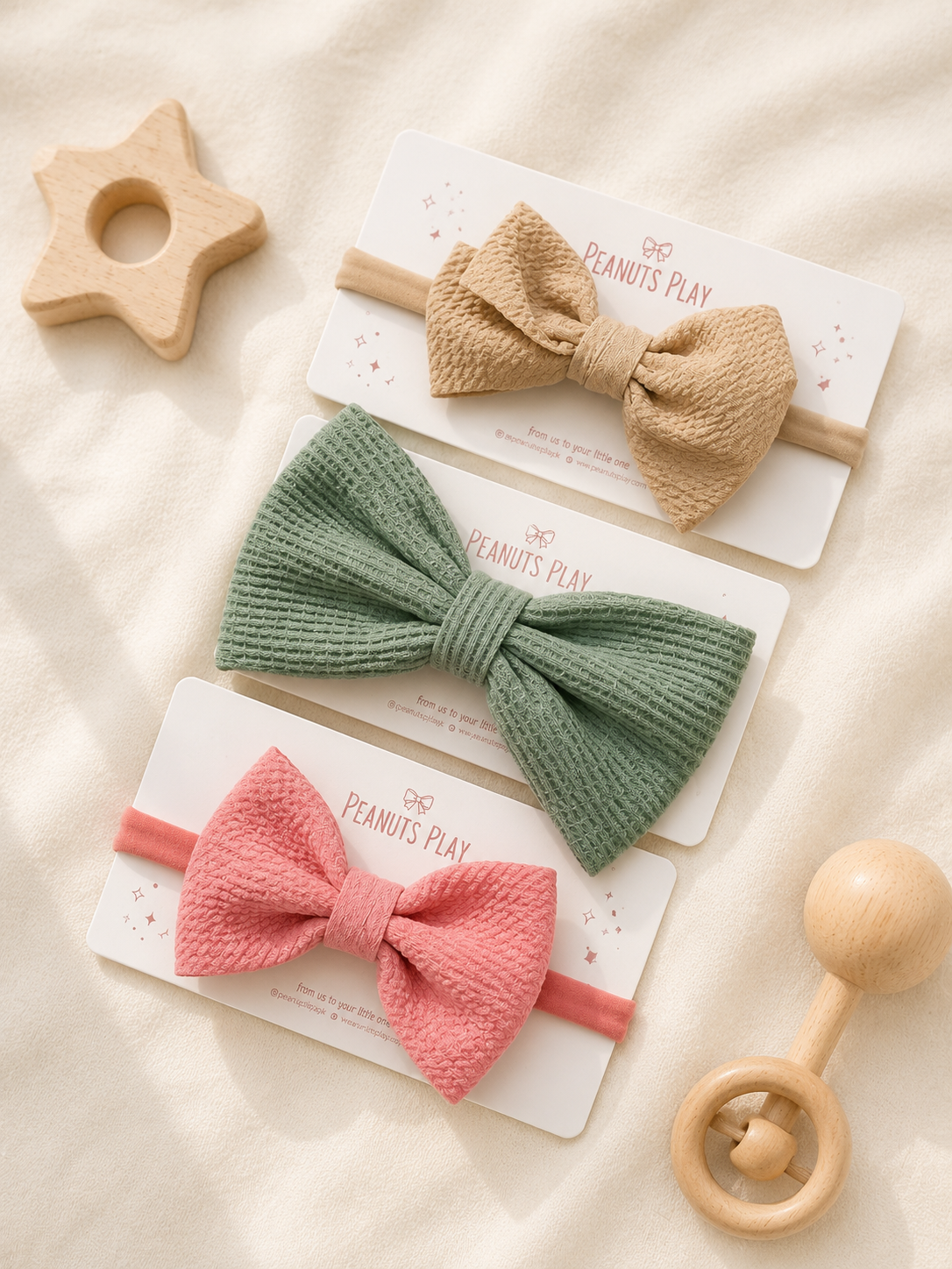 36 Waffle Bow Headband - Image 1