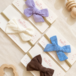 Linen Bow Baby Headbands