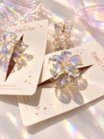 Holographic Crystal Flower Claw Clips - Image 2