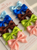 Satin Mini Bow Set (Set of 5 pairs) - Image 4
