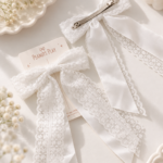 Pearl Lace Statement Bow