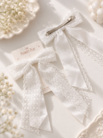 Pearl Lace Statement Bow