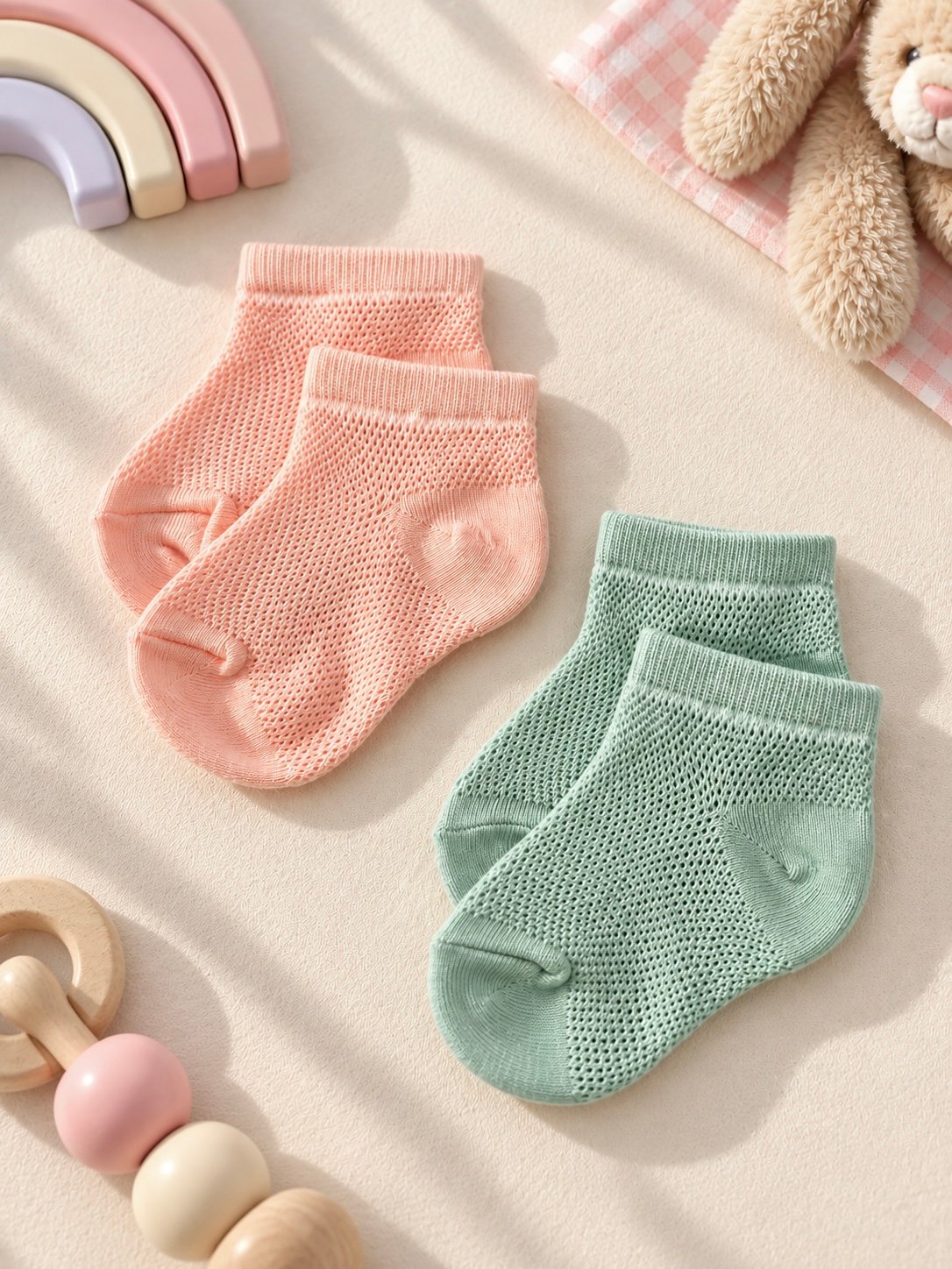 47 (1) Airy Mesh Baby Socks - Image 1