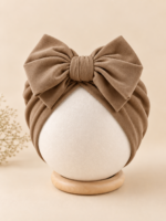 Bow Suede Baby Turbans - Image 5