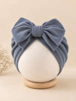 Bow Suede Baby Turbans - Image 2
