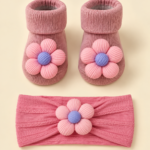 Daisy Baby Booties & Headband Set